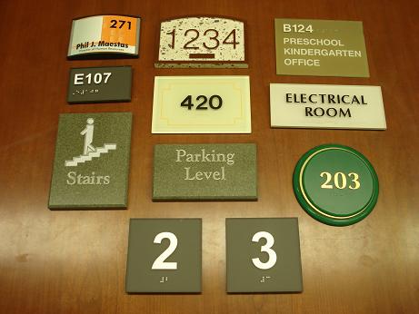 Exit and Restroom Signs for Hotel