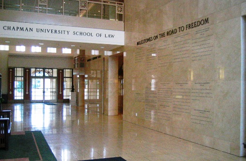 Chapman University Orange CA Milestones Wall