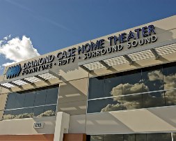 Diamond Case Home Theater Front Lit Channel Letters Sign