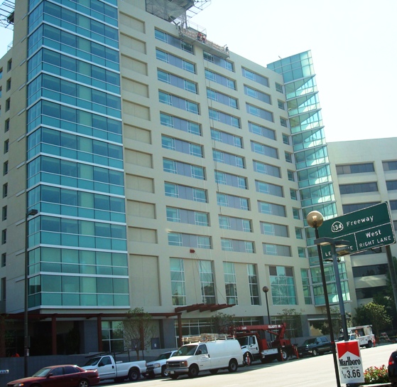 Embassy Suites Glendale CA High Rise Sign Installation