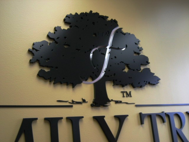 Family Tree Lending Lobby Sign Close Up Anaheim CA