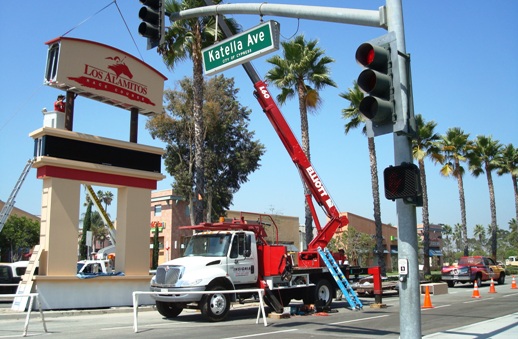 Los Alamitos Race Course California Pylon Sign Installation