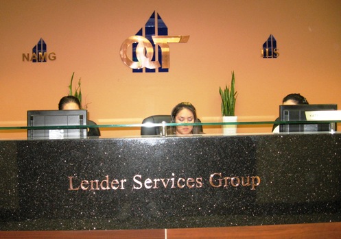 Orange Coast Title Lobby Sign in Anaheim CA